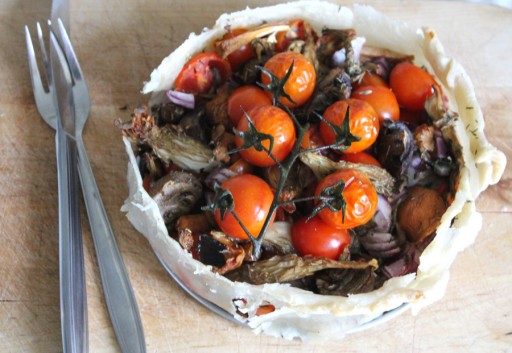 Vegan-taartje-met-paddenstoelenmix