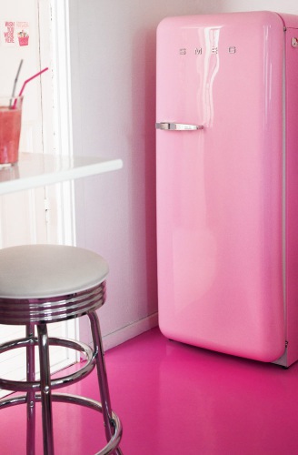 Roze koelkasten -