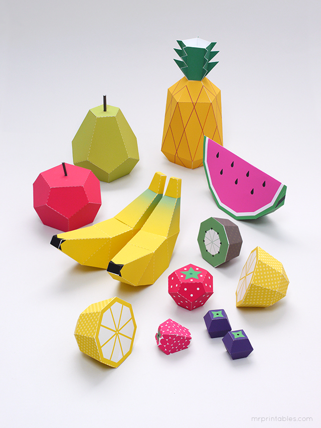 Schurend Beenmerg optie DIY: 3D fruit van papier - Culy