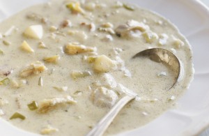 Foto van clam chower vissoep