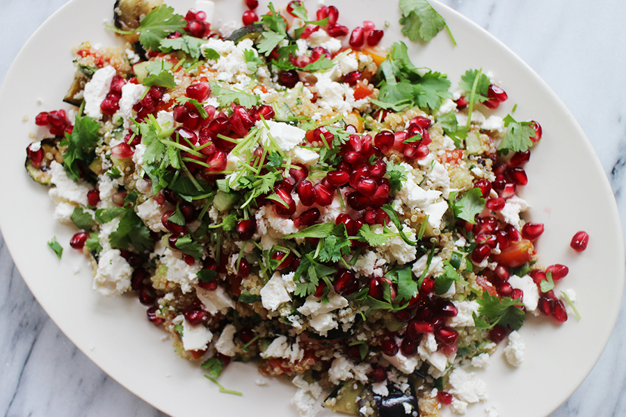quinoa salade met granaatappelpitjes