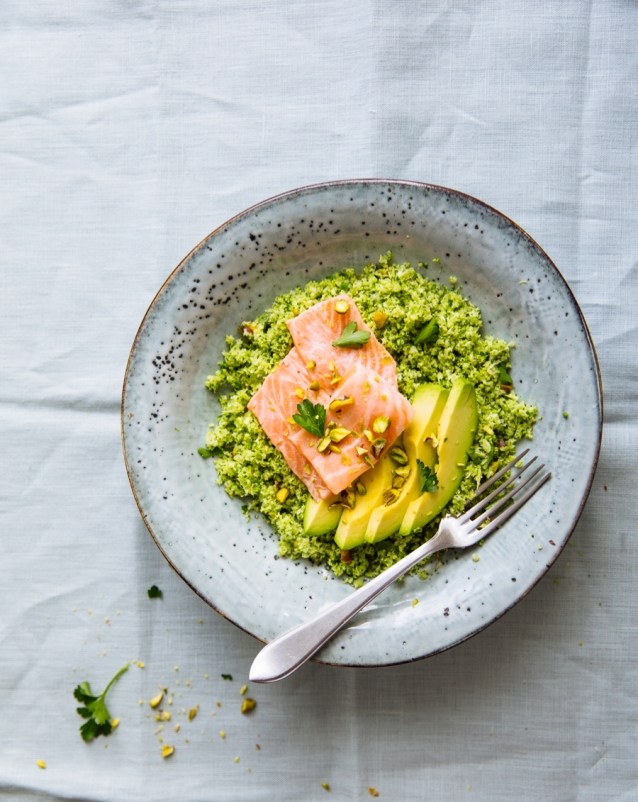 Broccolicouscous met ceviche van zalm Culy.nl