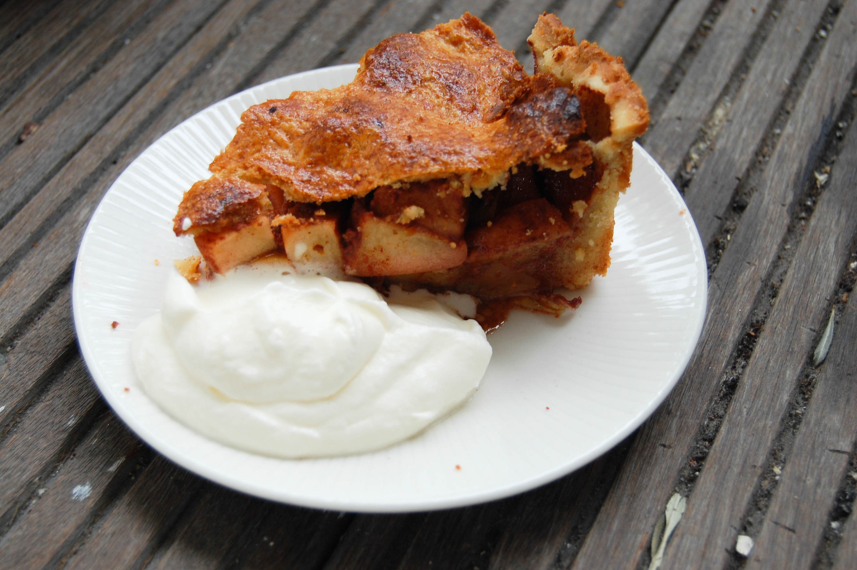 Foto van een klassieke Hollandse appeltaart (taartrecepten)