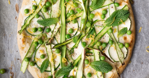 lentepizza als voorbeeld van asperge recepten