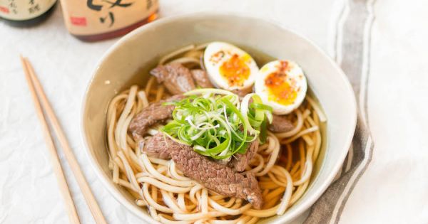 Japanse ramen met rundvlees