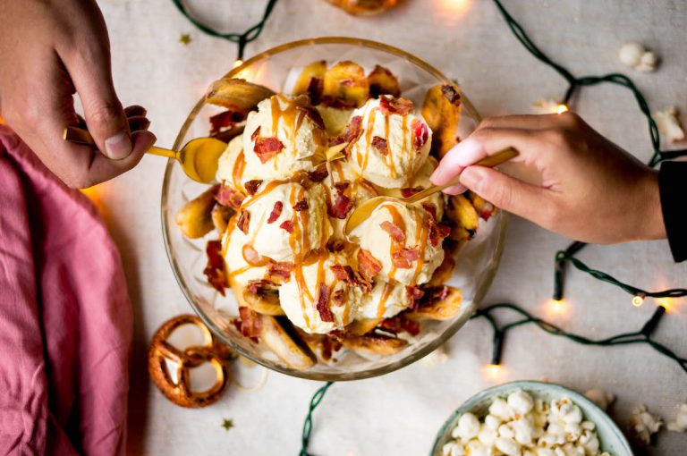 Kerstdessert recepten / mega bananensplit