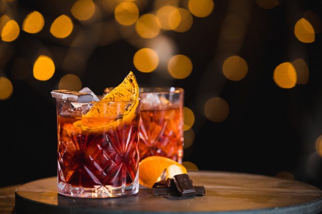 Chocolate martini negroni cocktail