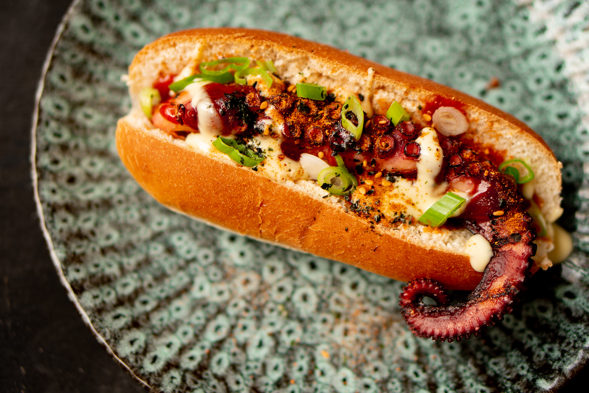 Culy Homemade octodog (hotdog met octopus) Culy