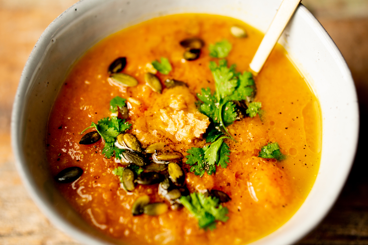 Pompoensoep met miso