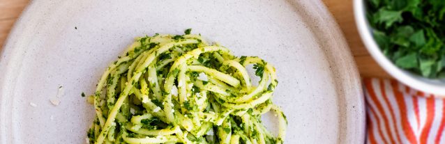 Pasta pesto met een winterpesto