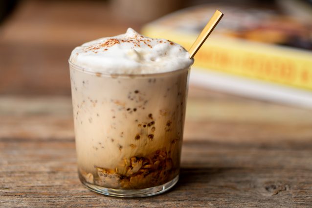 Overnight oats met koffie