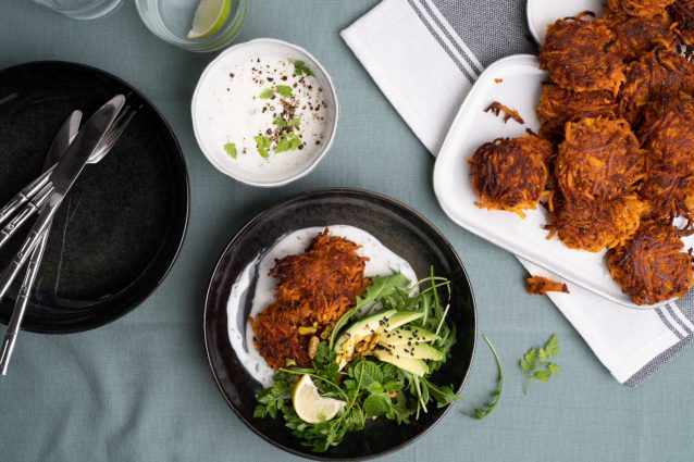 Fritters van zoete aardappel