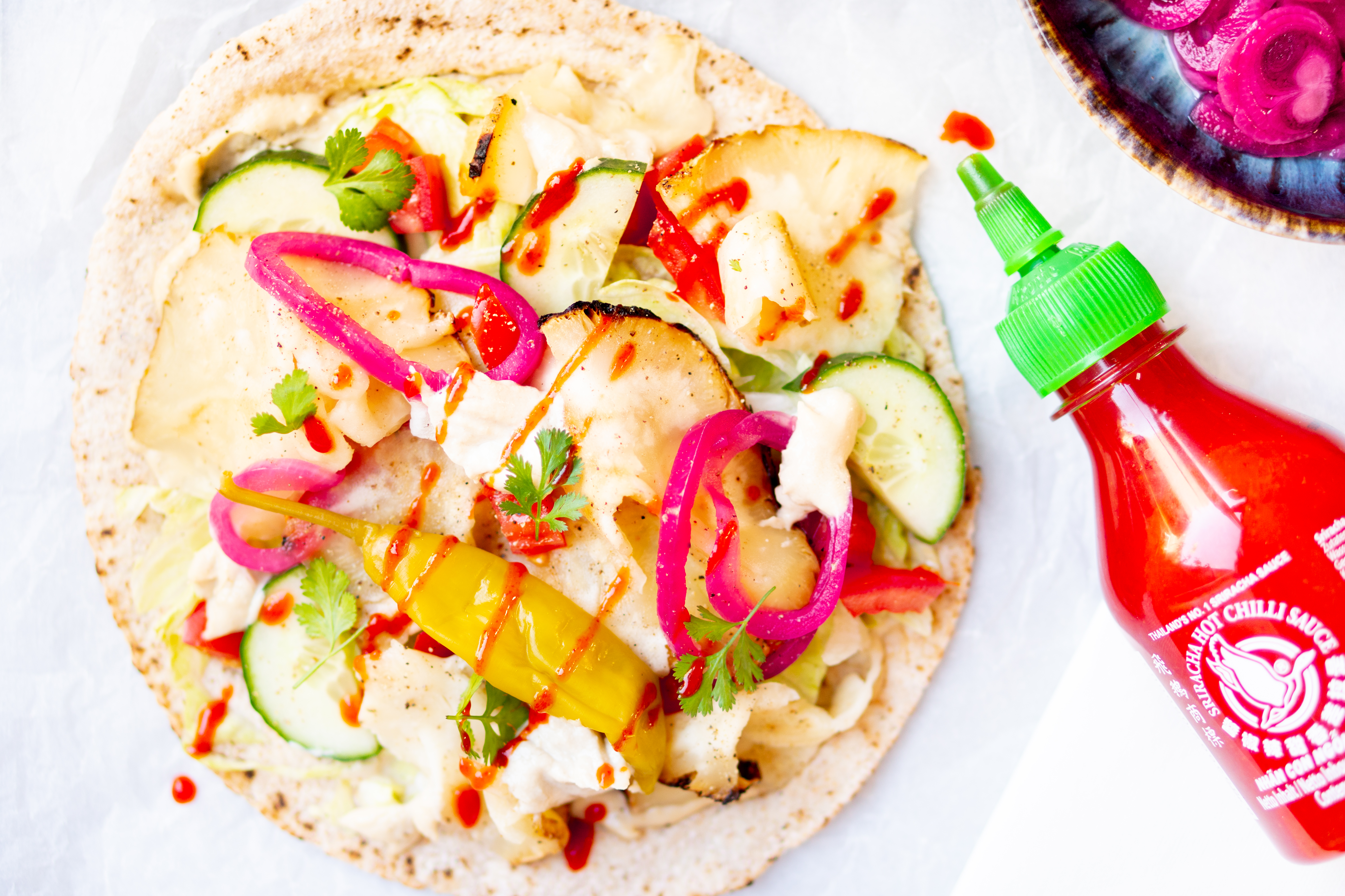 Knolselderij shoarma van de bbq