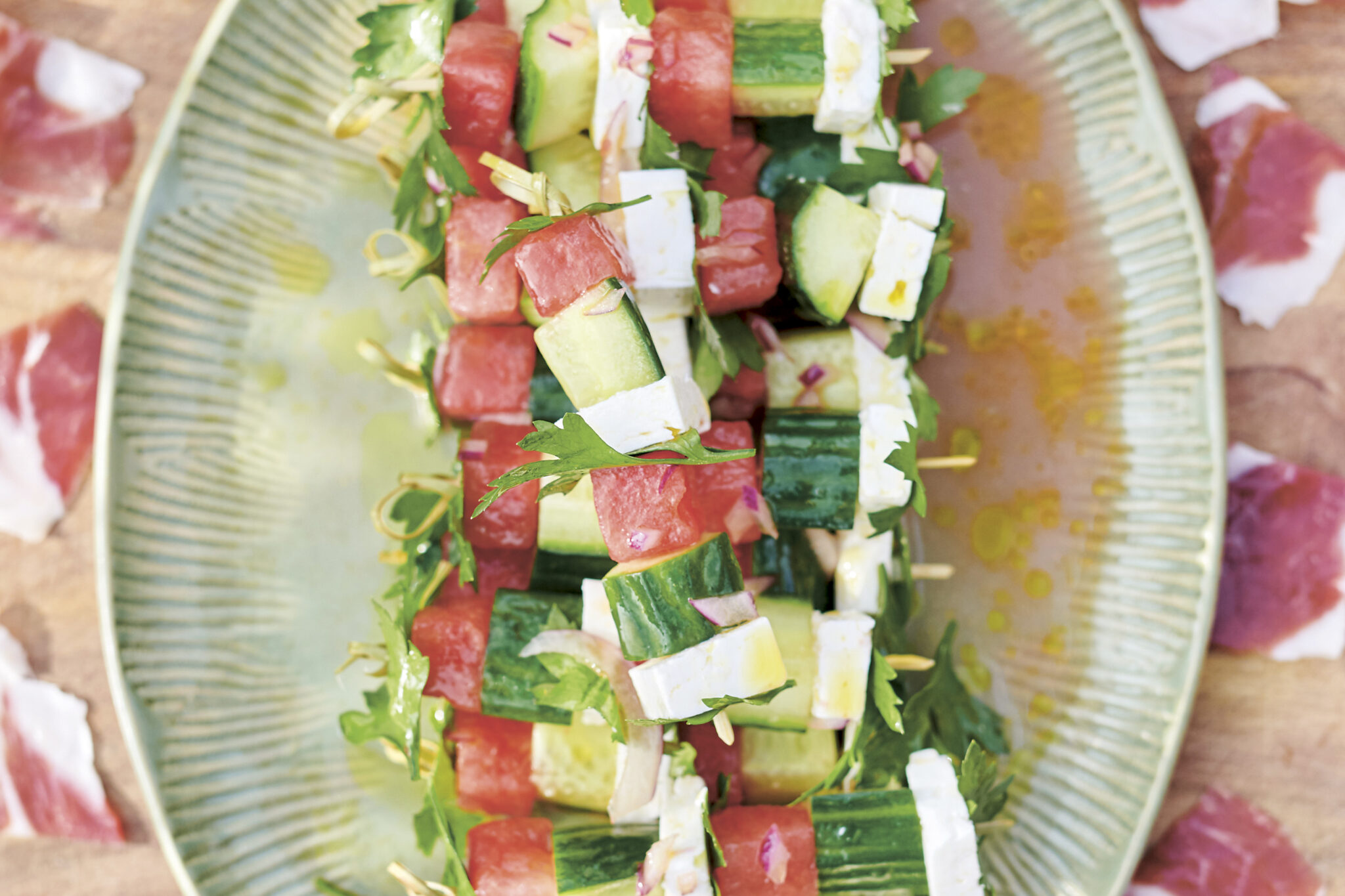 Watermeloenspiesjes van Jamie Oliver