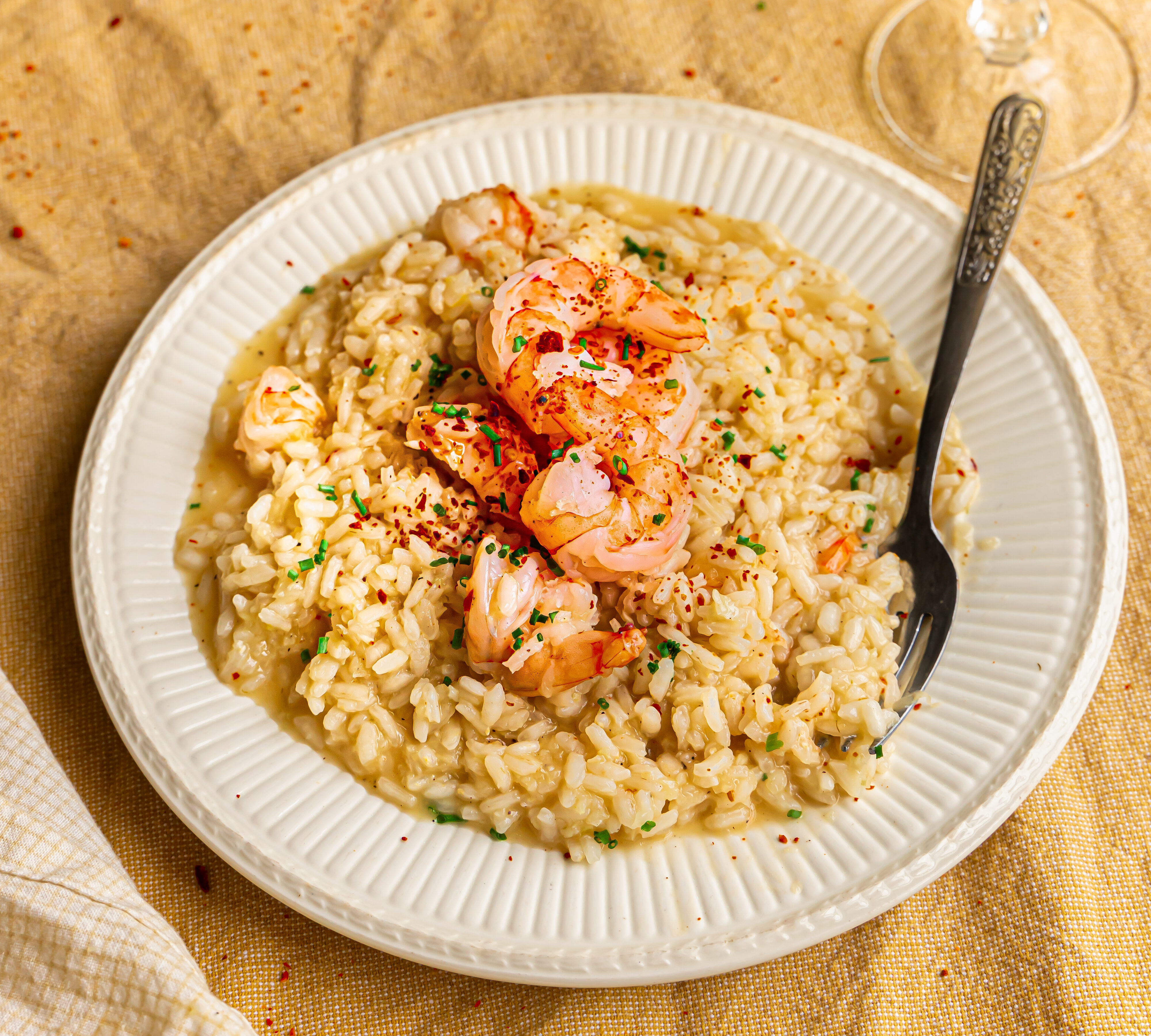 risotto met garnalen en venkel