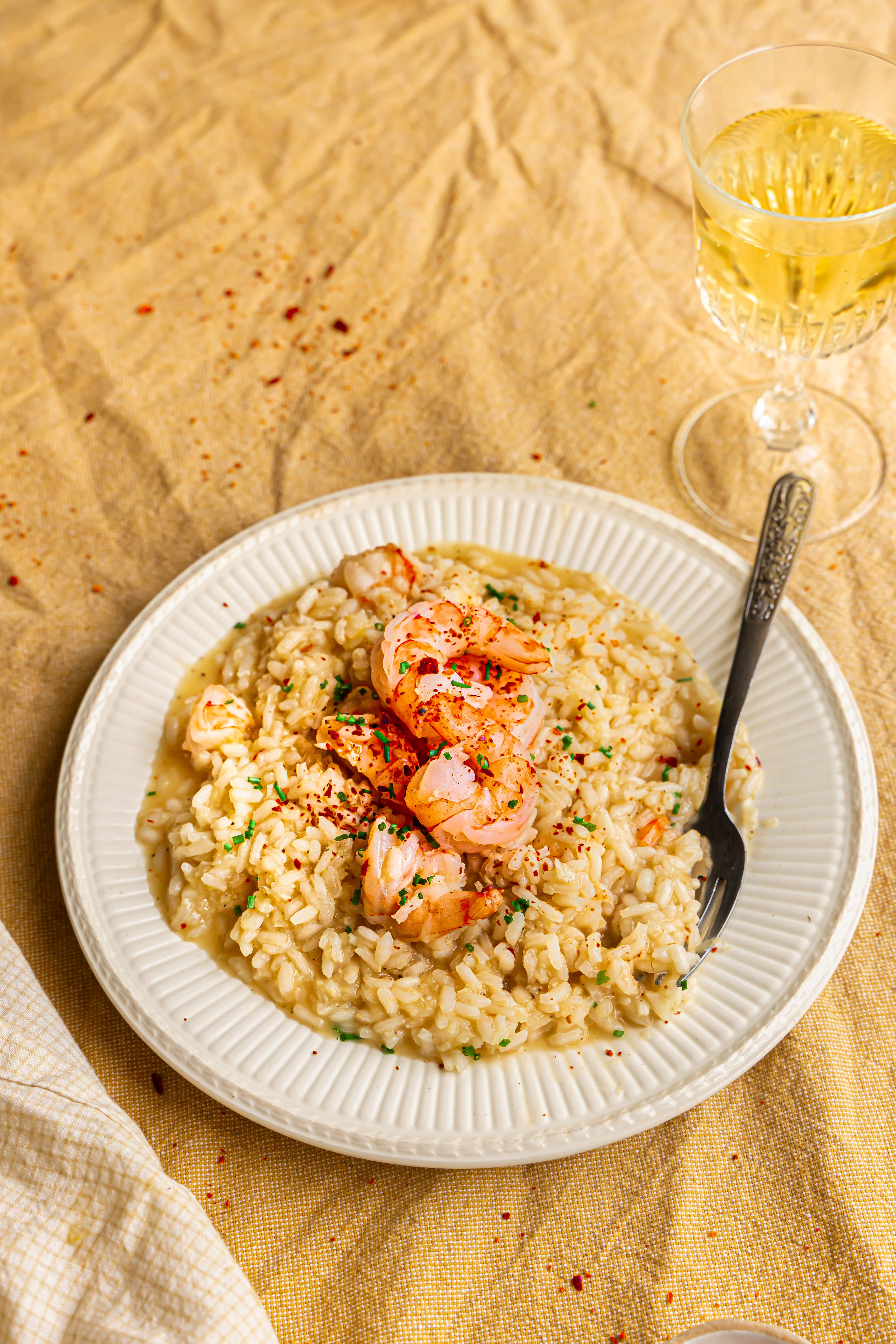 risotto met garnalen en venkel