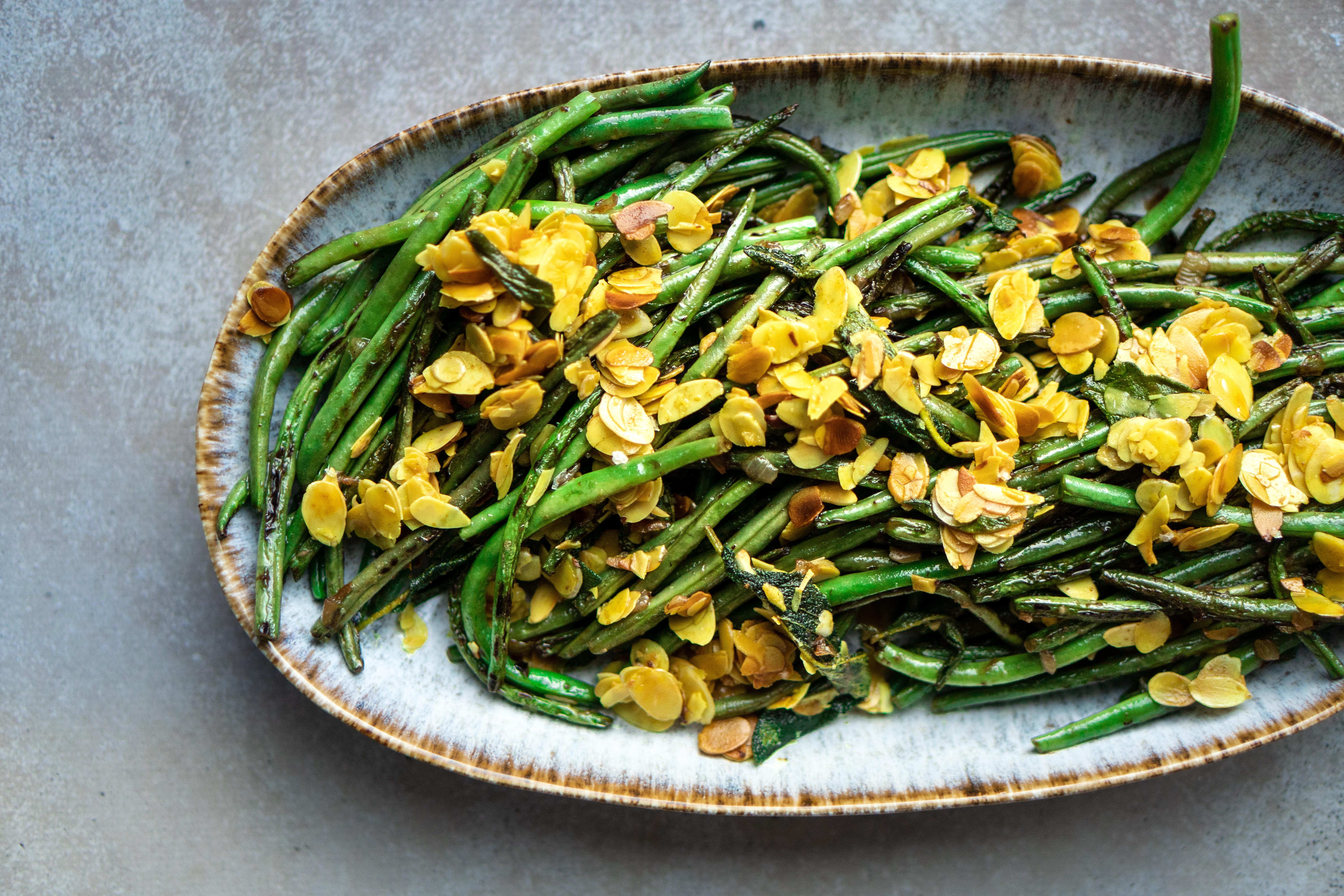 Harticots verts met bruine boter vinaigrette