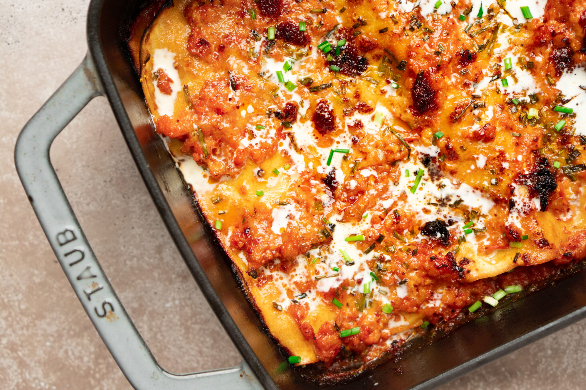 Lasagne met garnalenragù