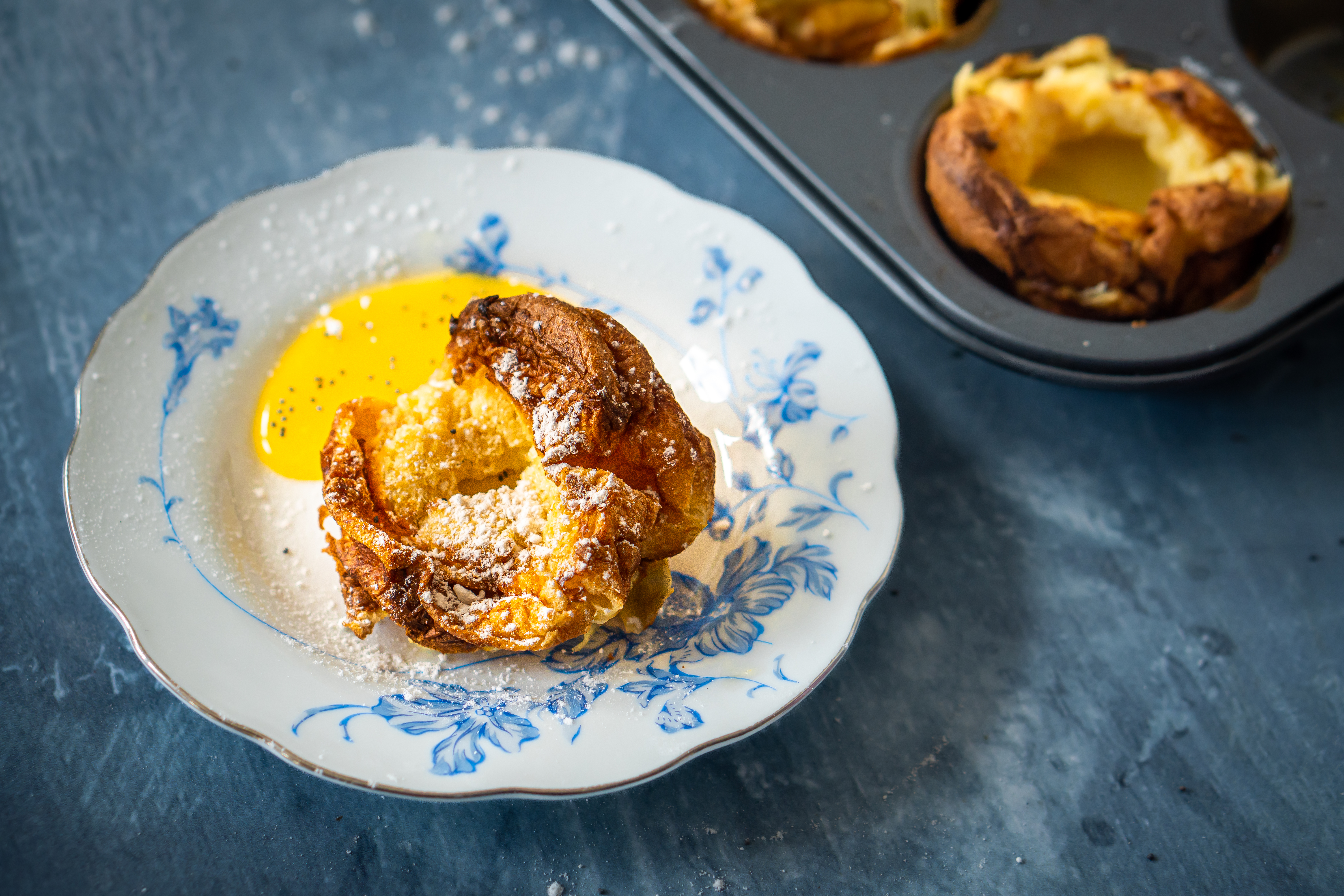 Mini Dutch baby's uit de muffinvorm