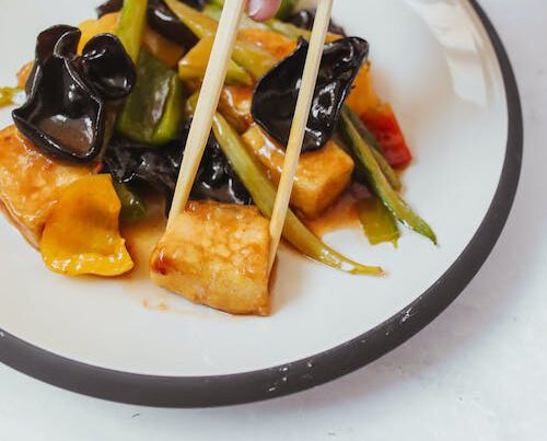 tofu ter illustratie van tofu marineren