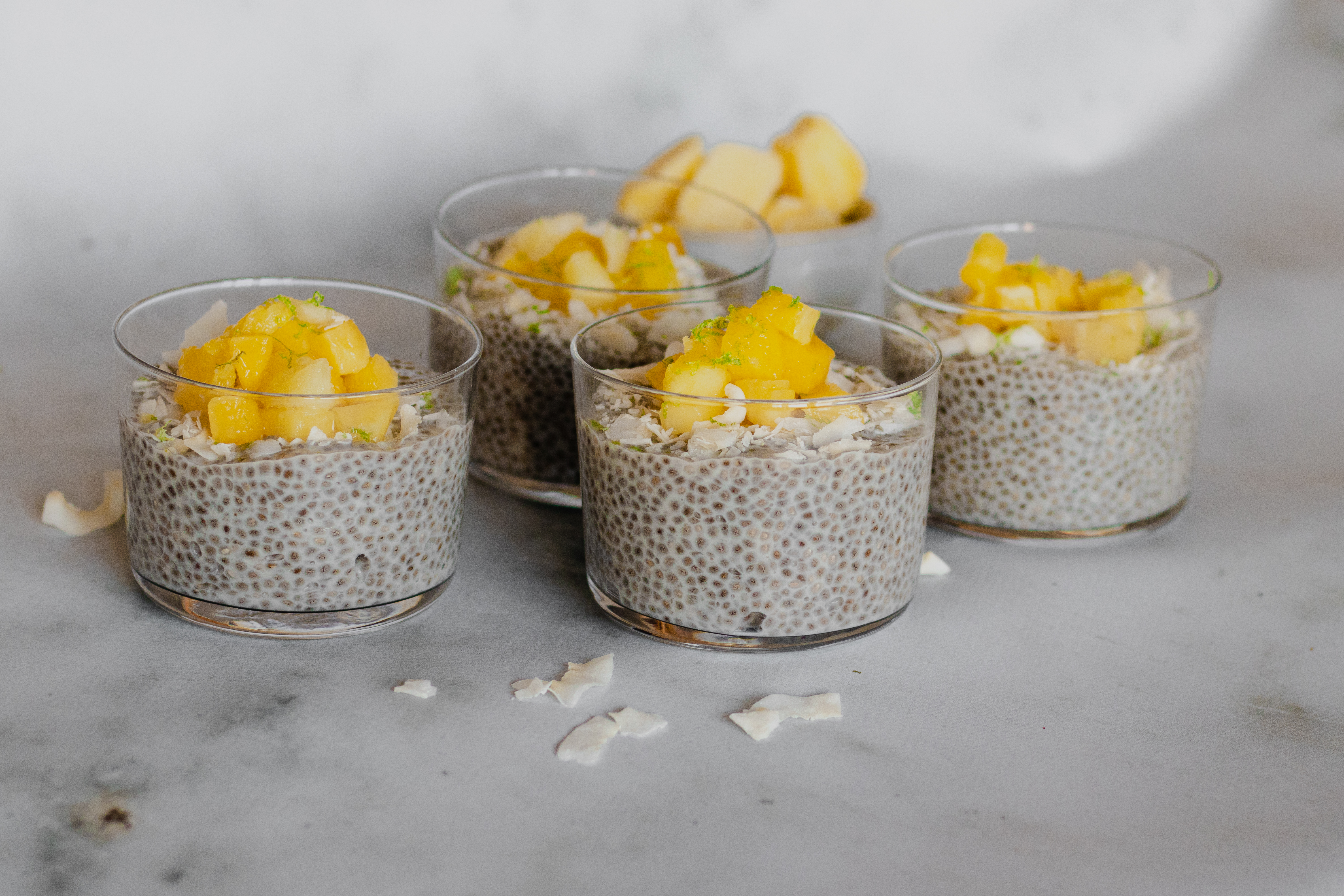 Pinacolada chiapudding