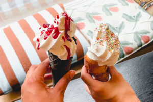 vegan softijs van oatly bij stach / lactosevrij softijs