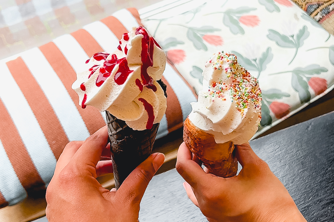vegan softijs van oatly bij stach / lactosevrij softijs