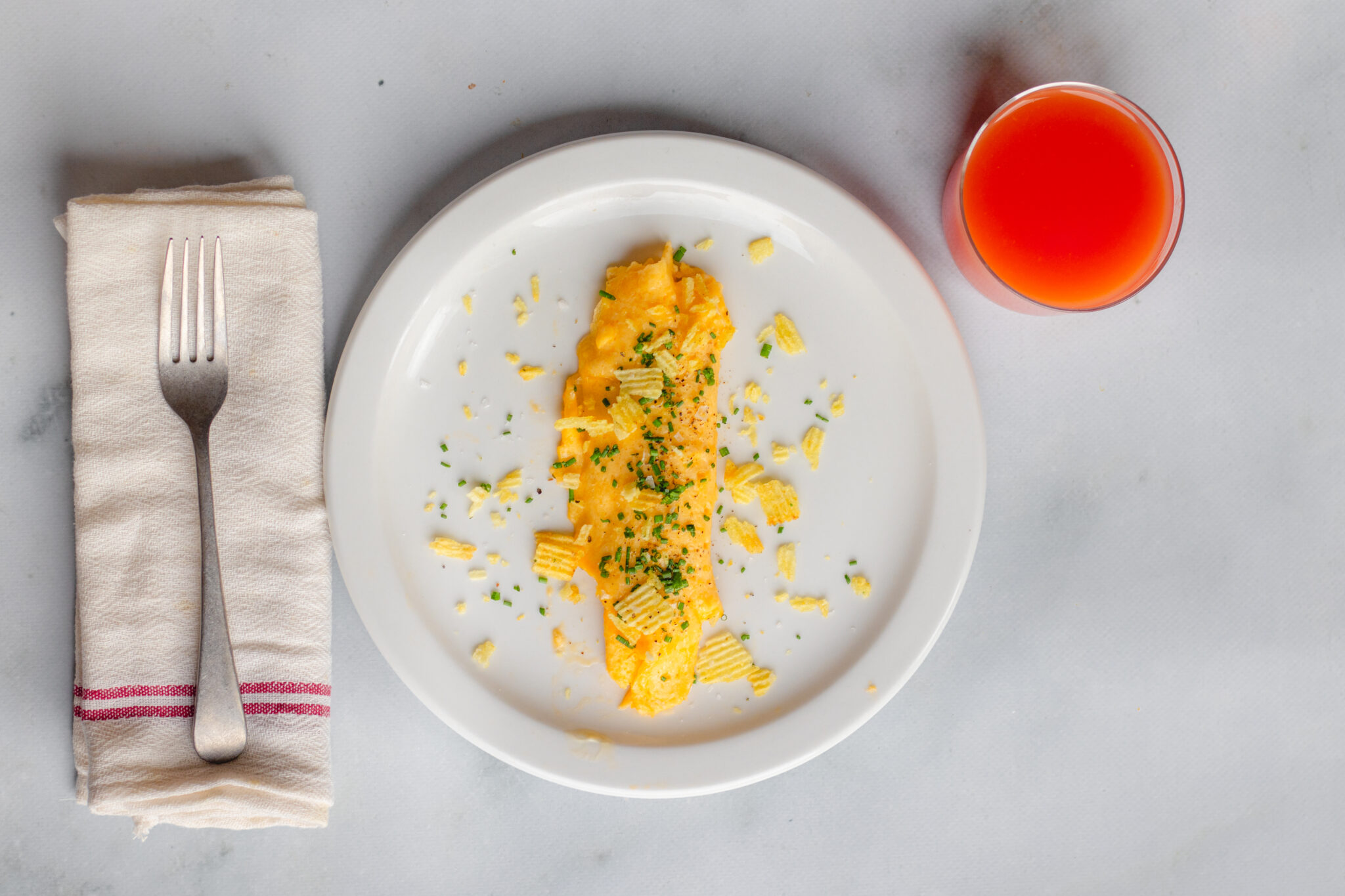 Franse omelet met chips uit The Bear