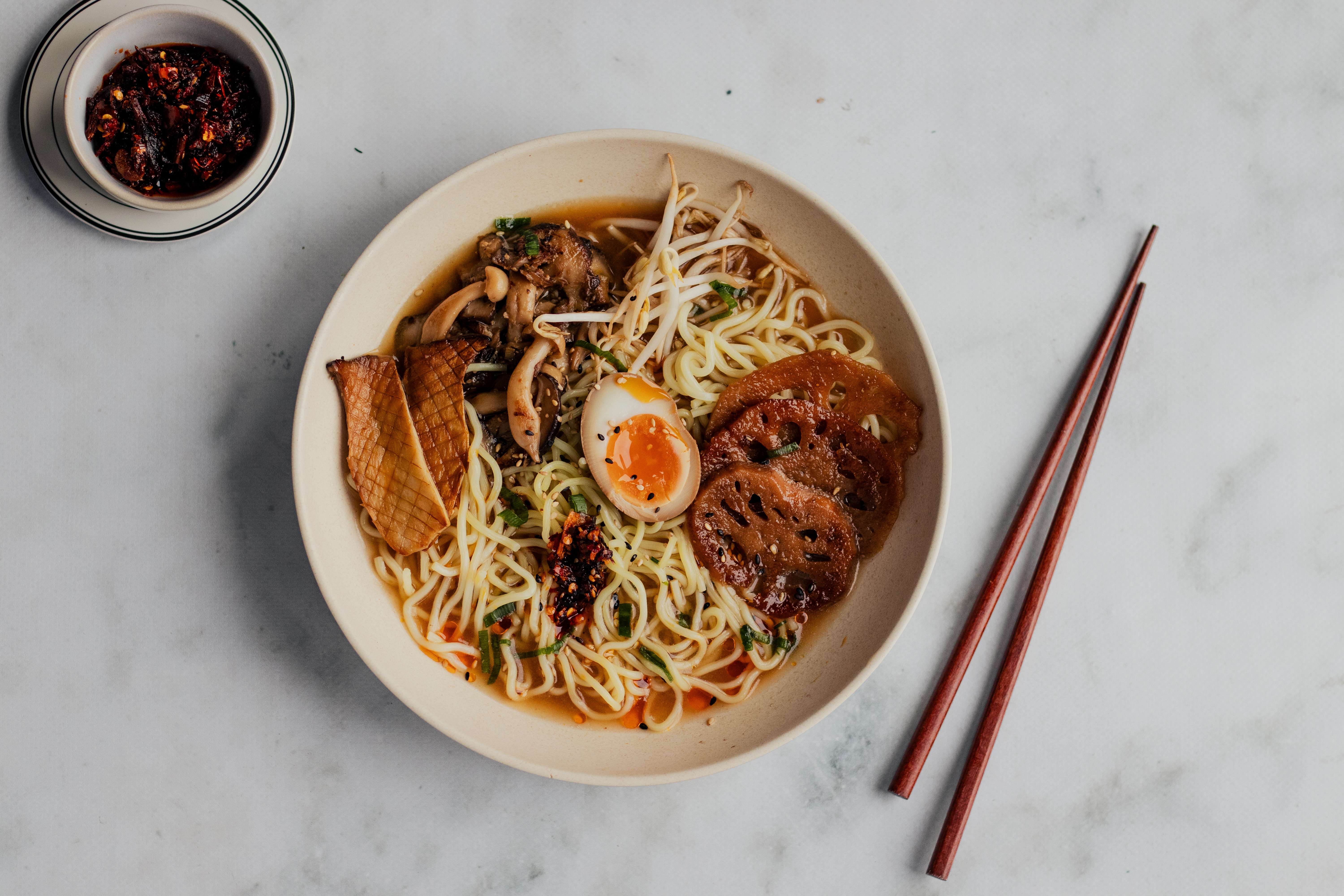 Ramen met paddenstoelen