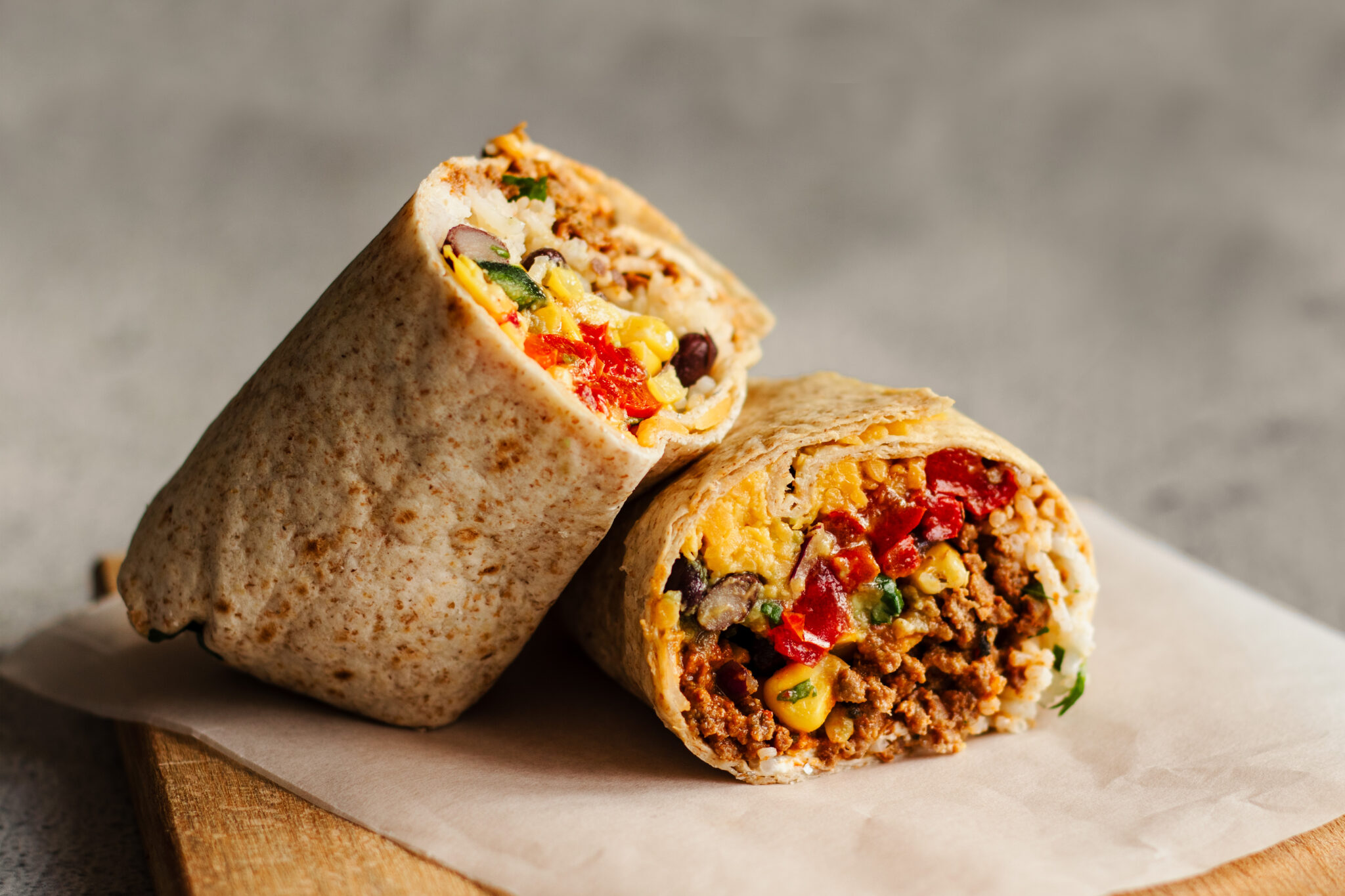 burritos met gehakt / bord op schoot / burrito recept / lunchgerechten kantoor / lunchgerechten school