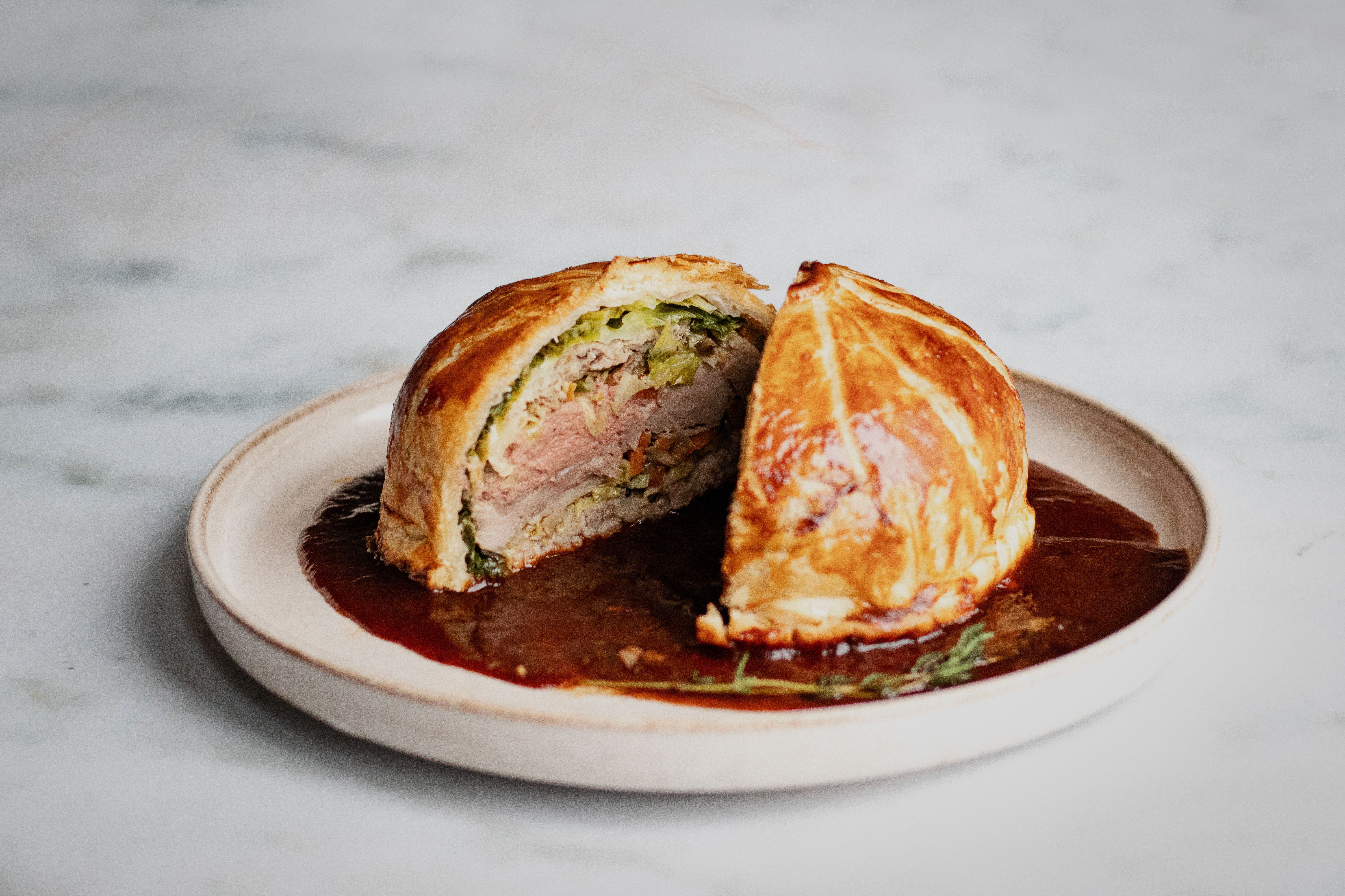 Zelfgemaakte pithivier met eend