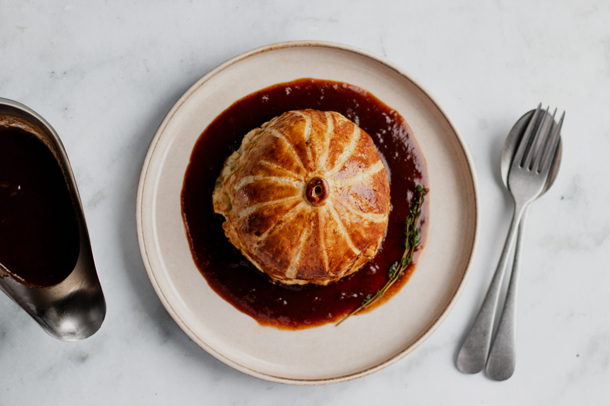 Zelfgemaakte pithivier met eend