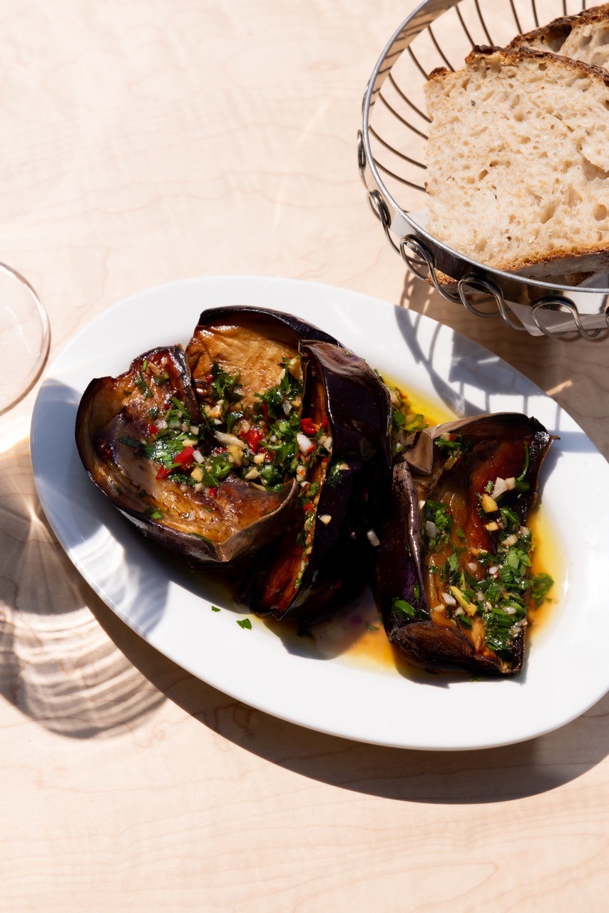 Aubergine met gremolata