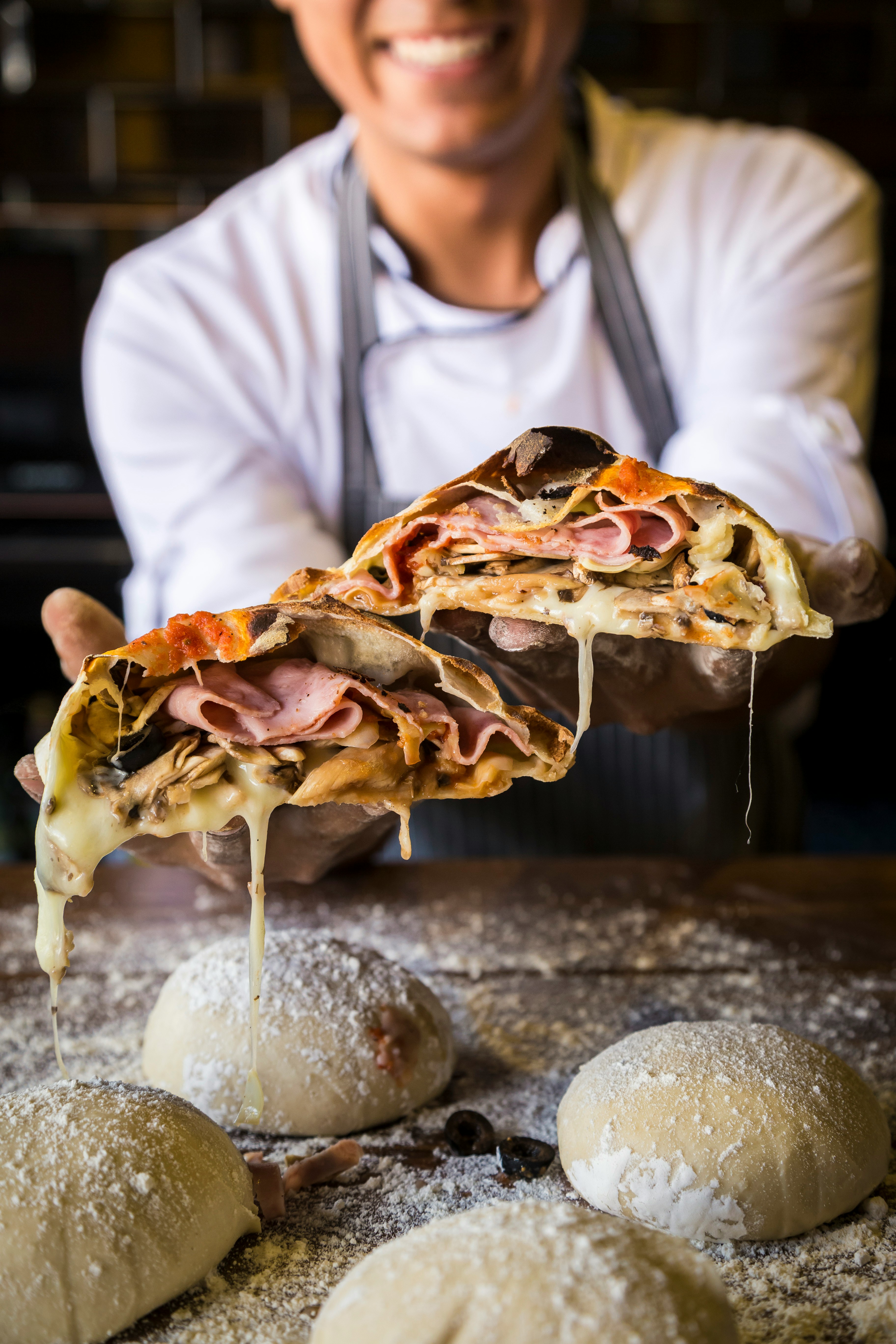 la mortazza pizza sandwich