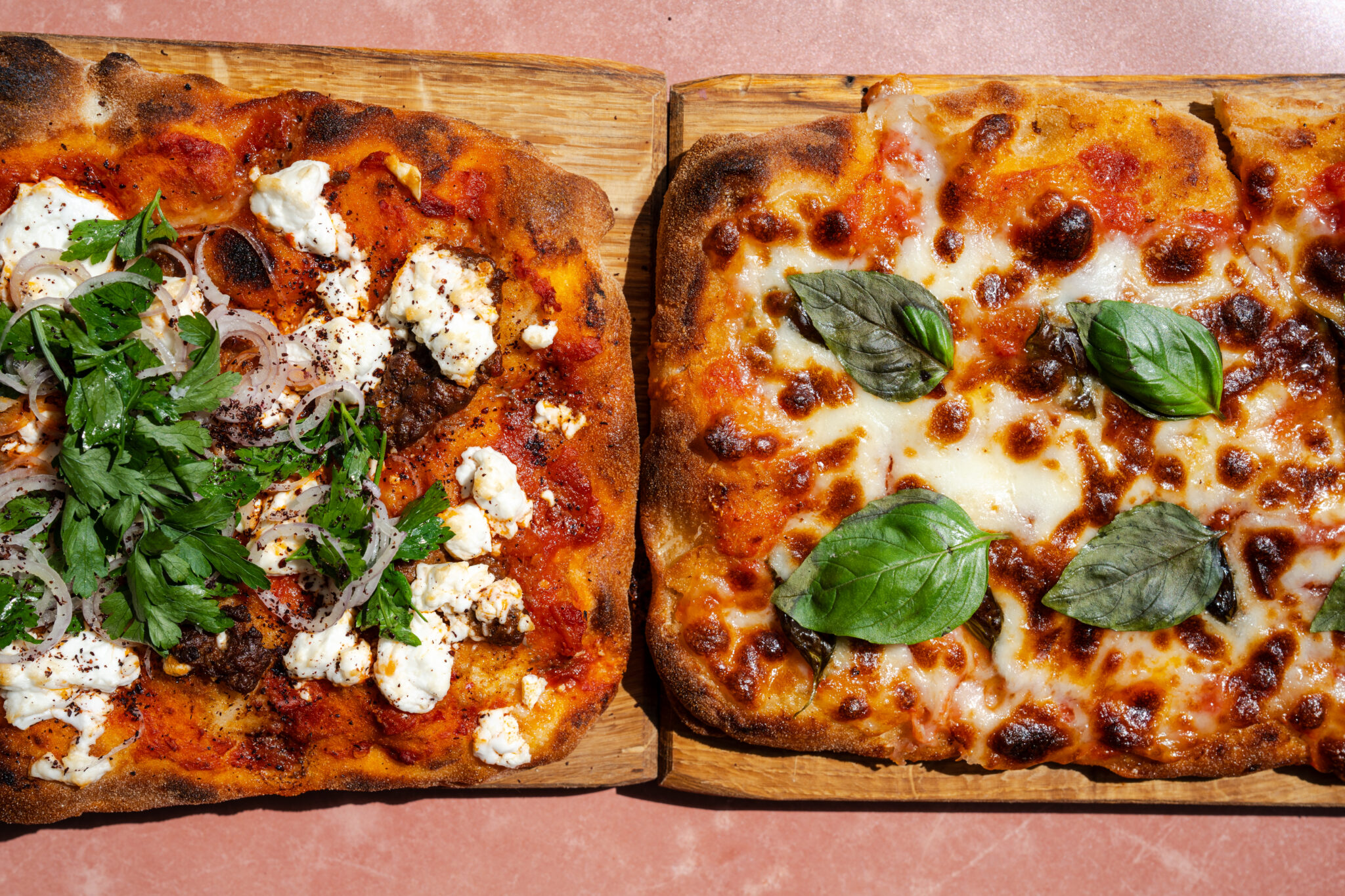 Pinsa / diners met grote groep