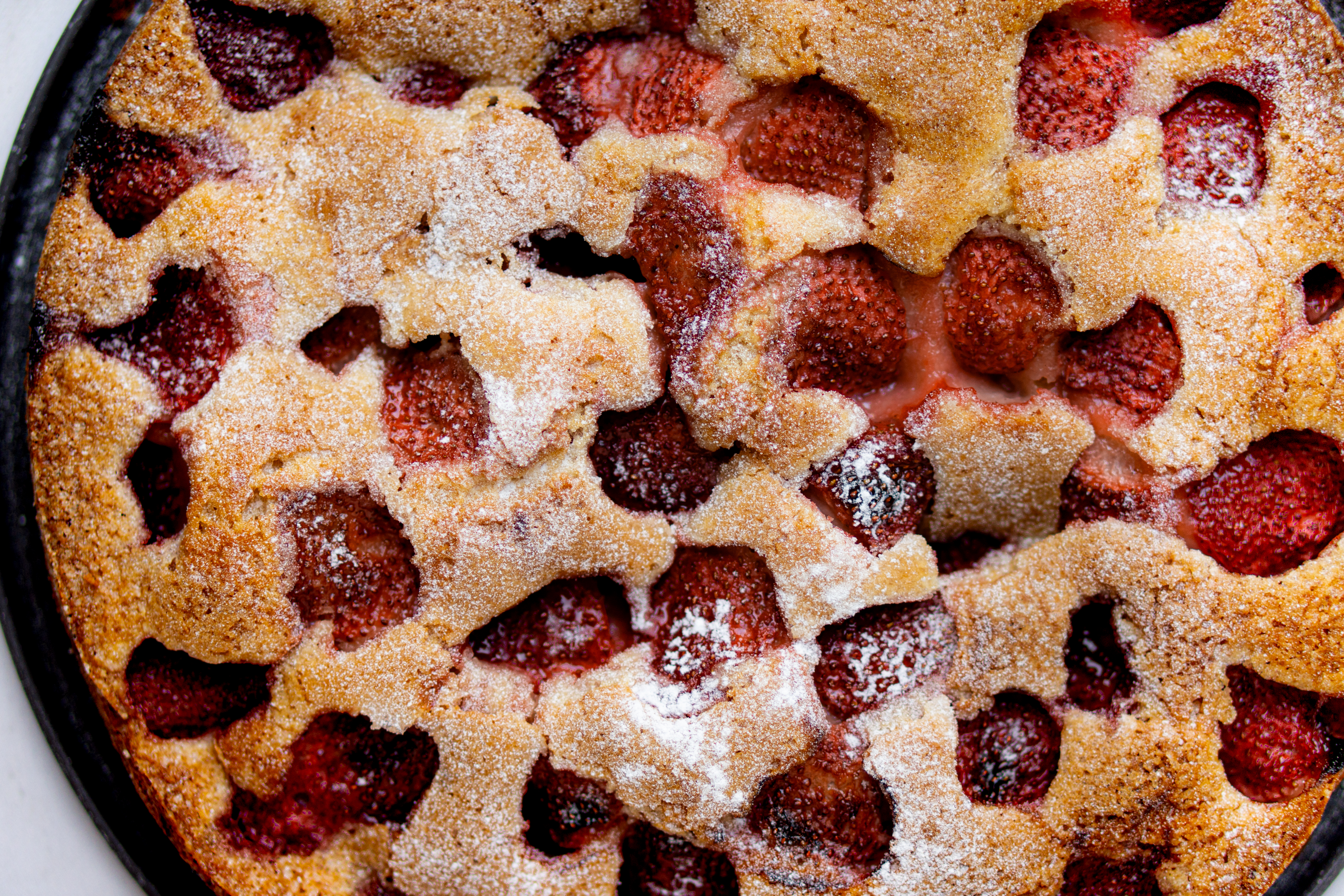 Simpele aardbeiencake