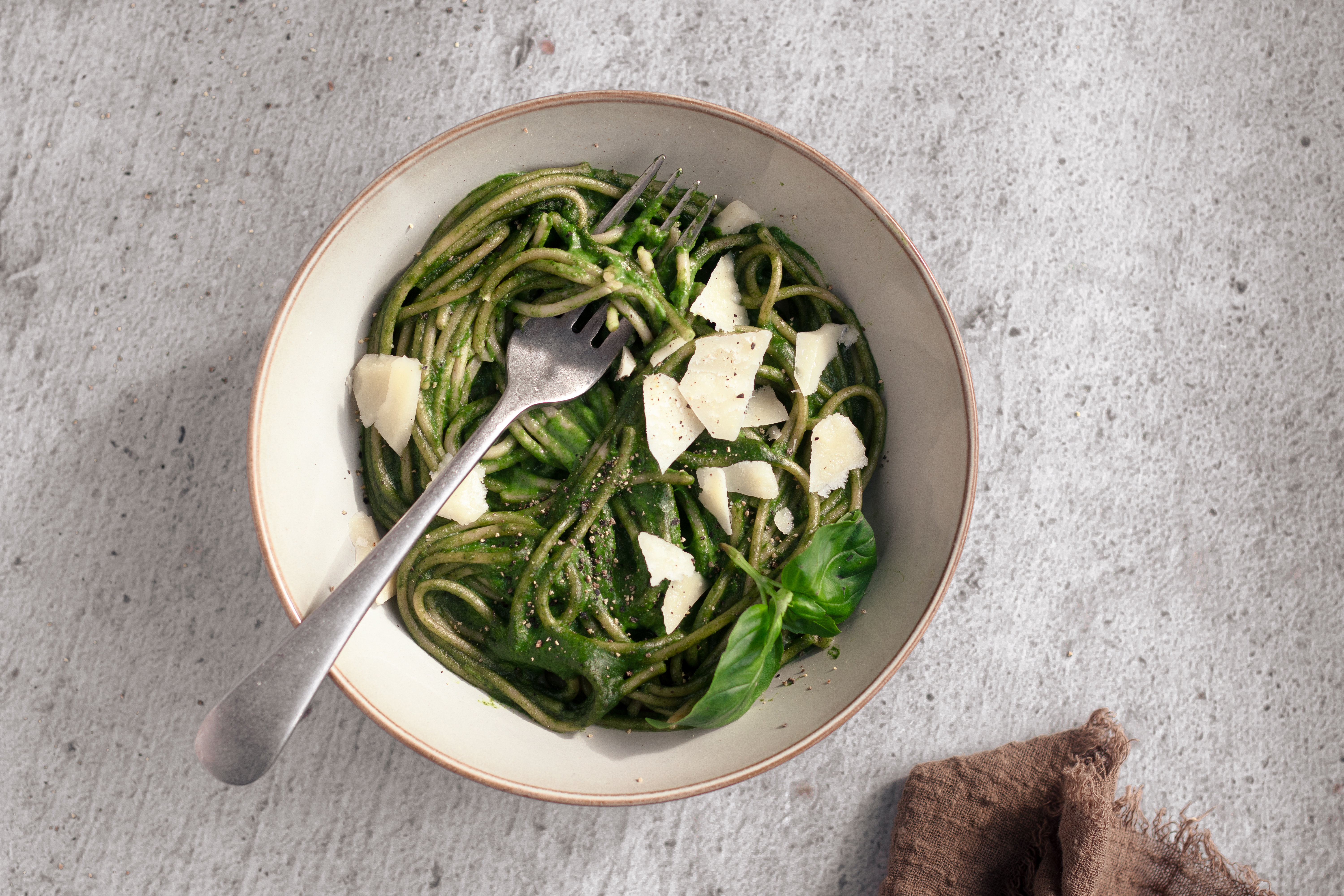 Tallarines verdes | Spaghetti spinazie | snelle spaghetti