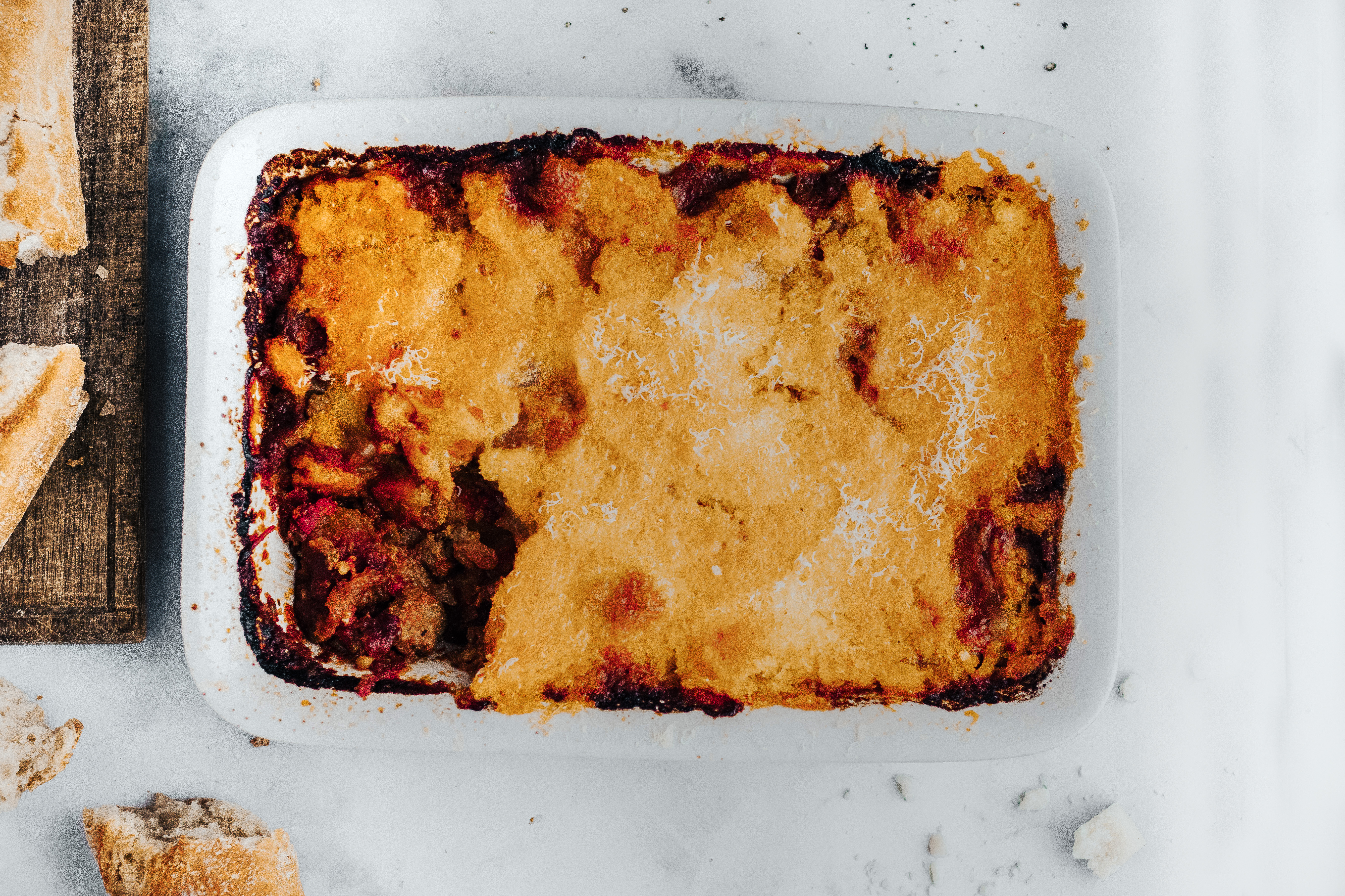 Polenta lasagne met wortjes