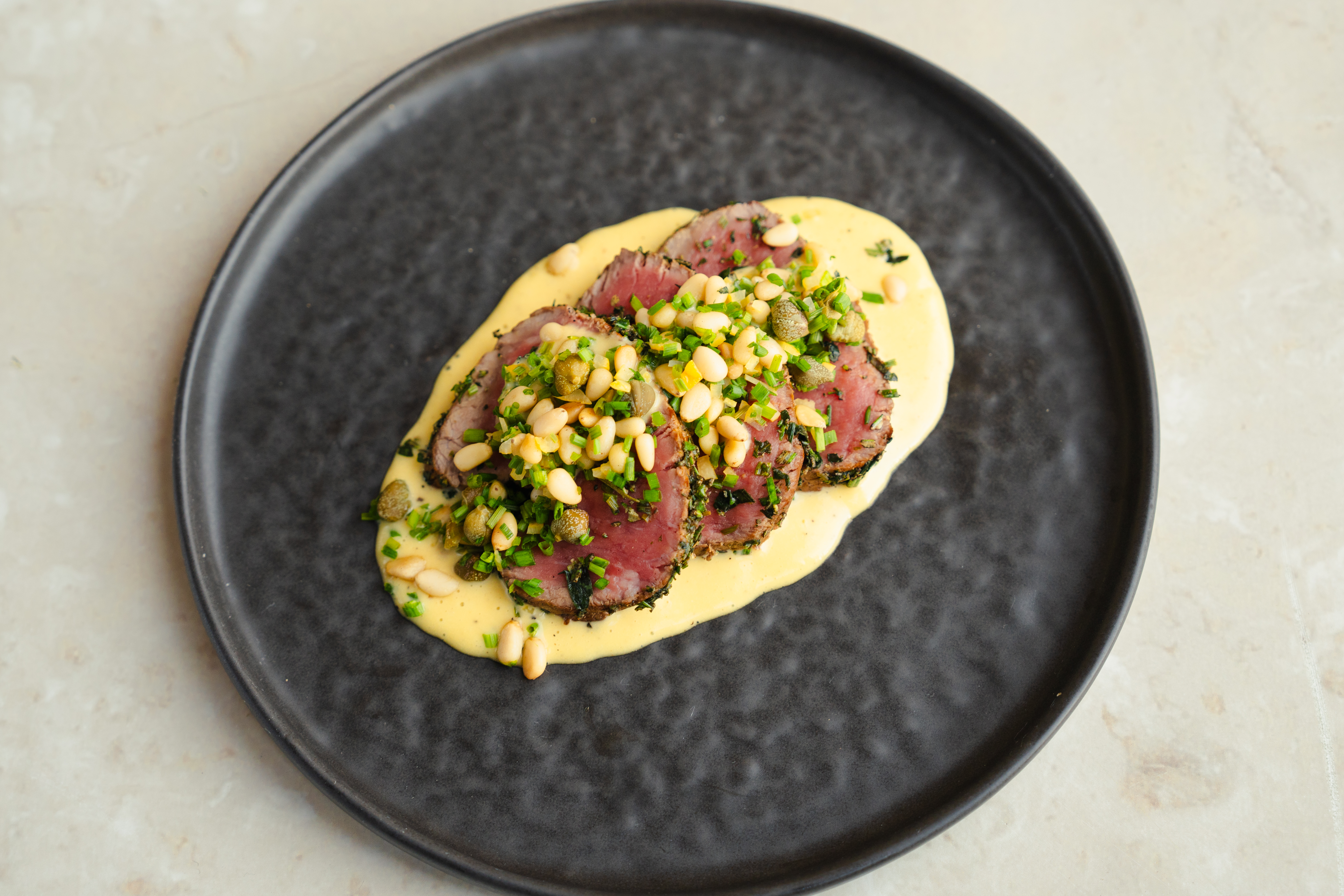 Beef tataki carpaccio