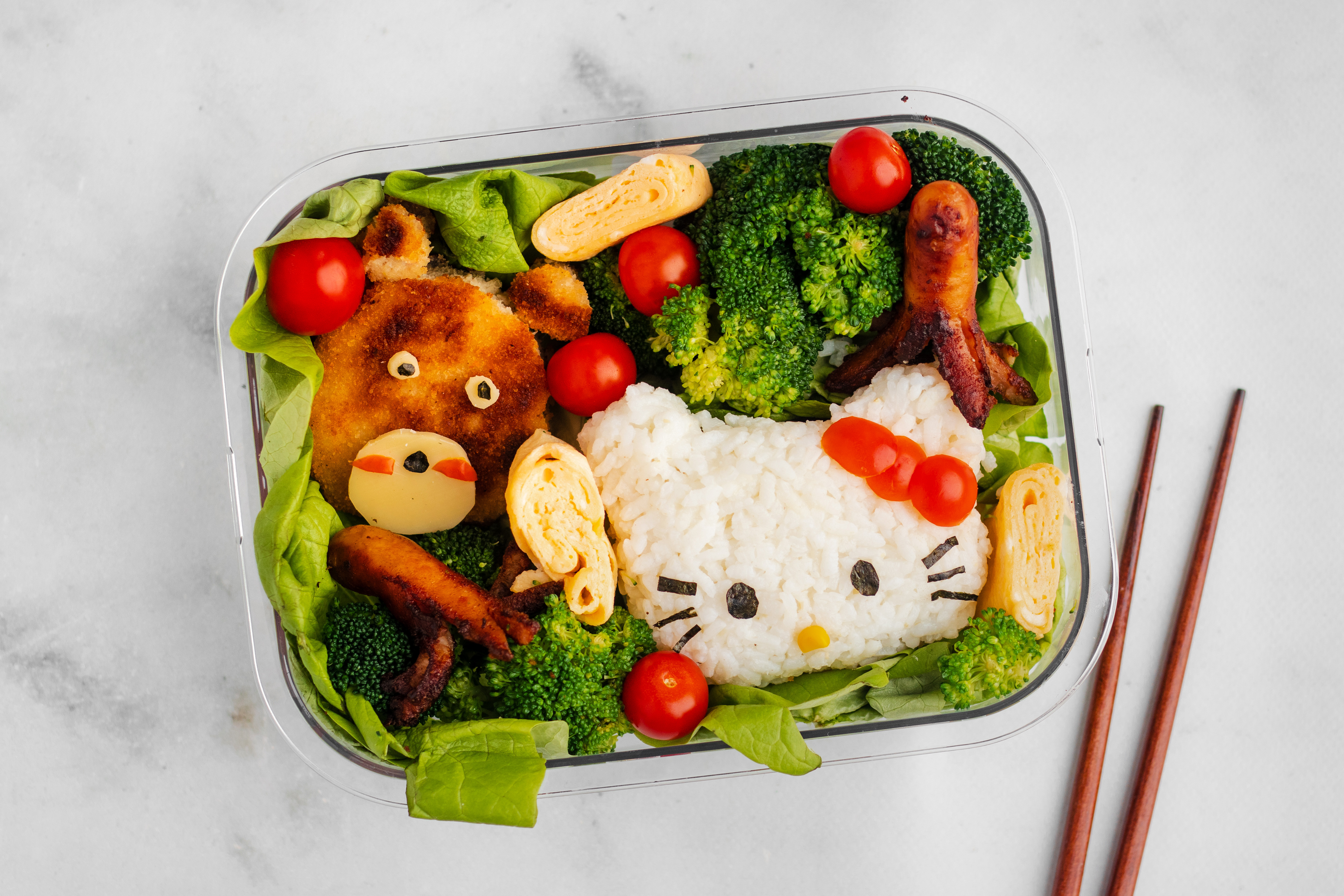 Culy's bento box met rijst