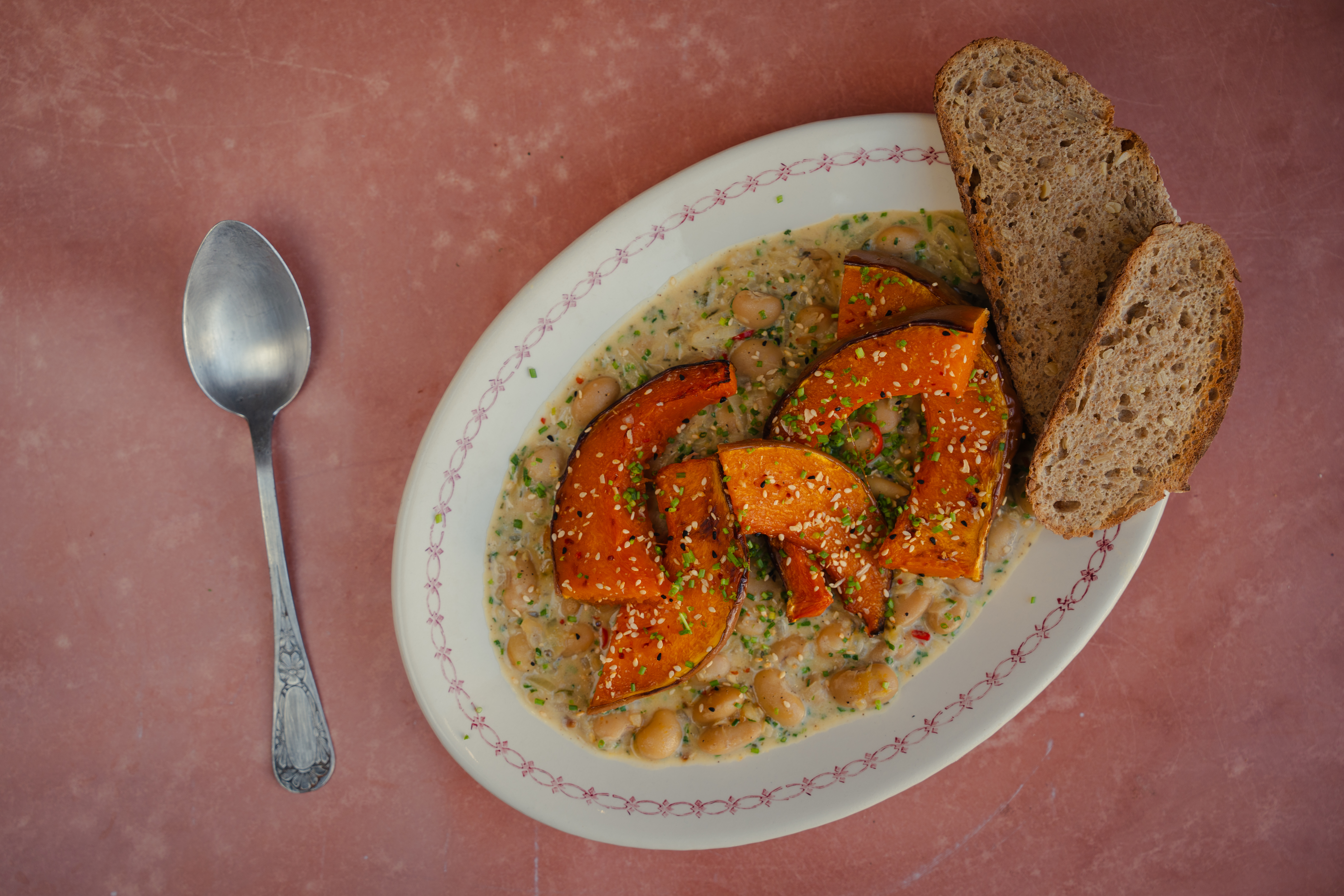 bonenstoof met muskaatpompoen