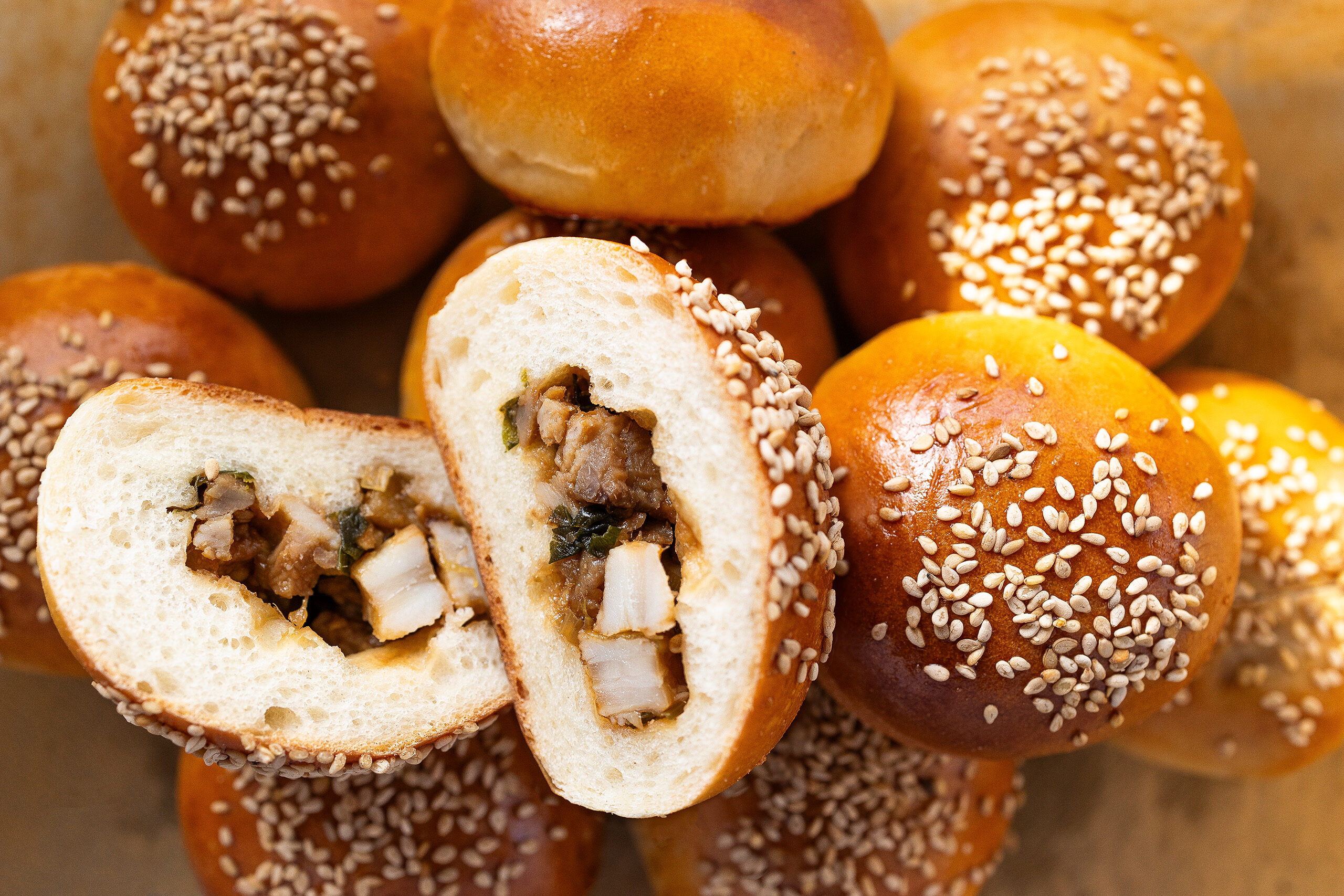 Chinese melkbroodjes met pork belly