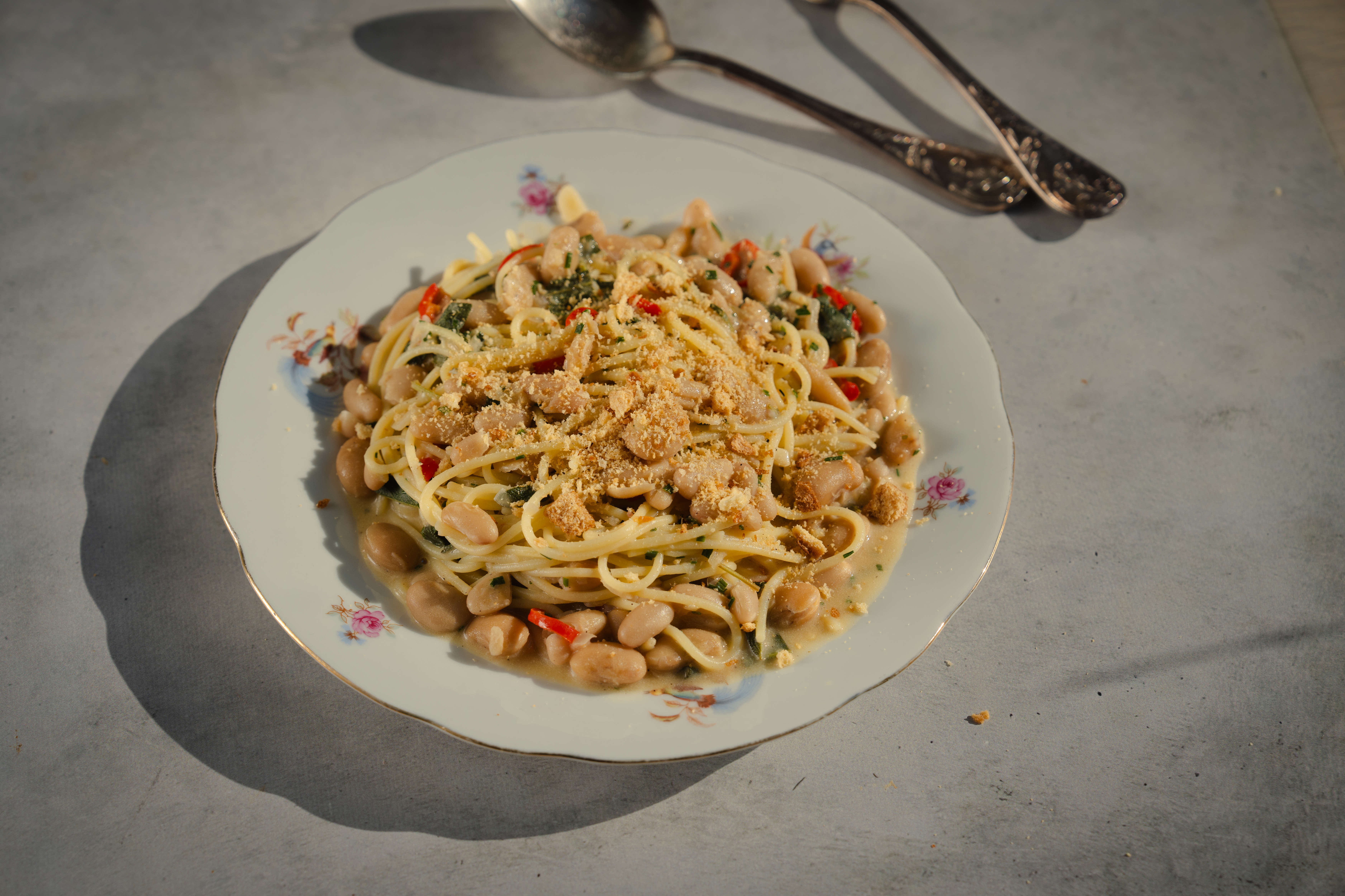 pasta met limabonen
