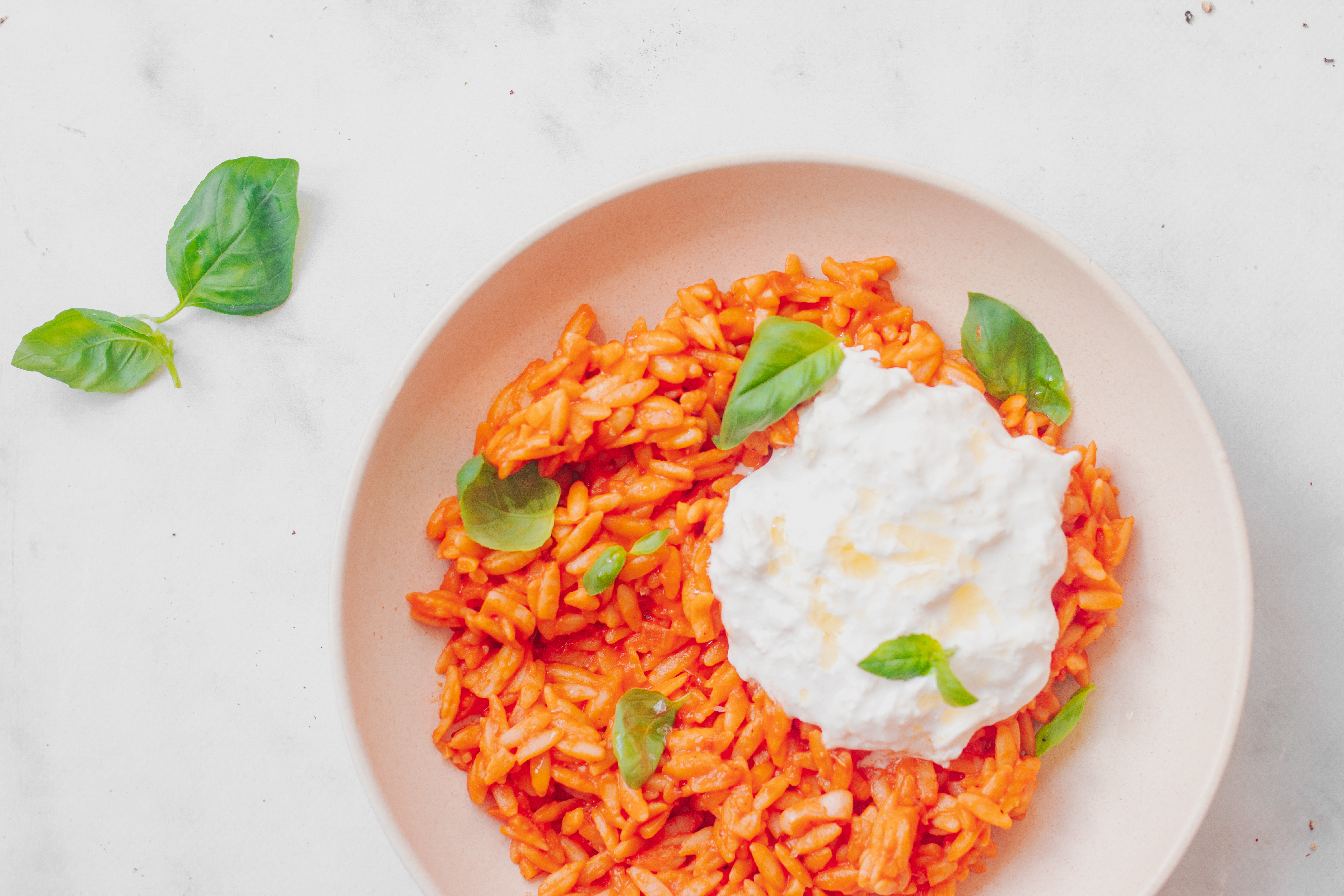 Orzo alla vodka met burrata / makkelijke pasta