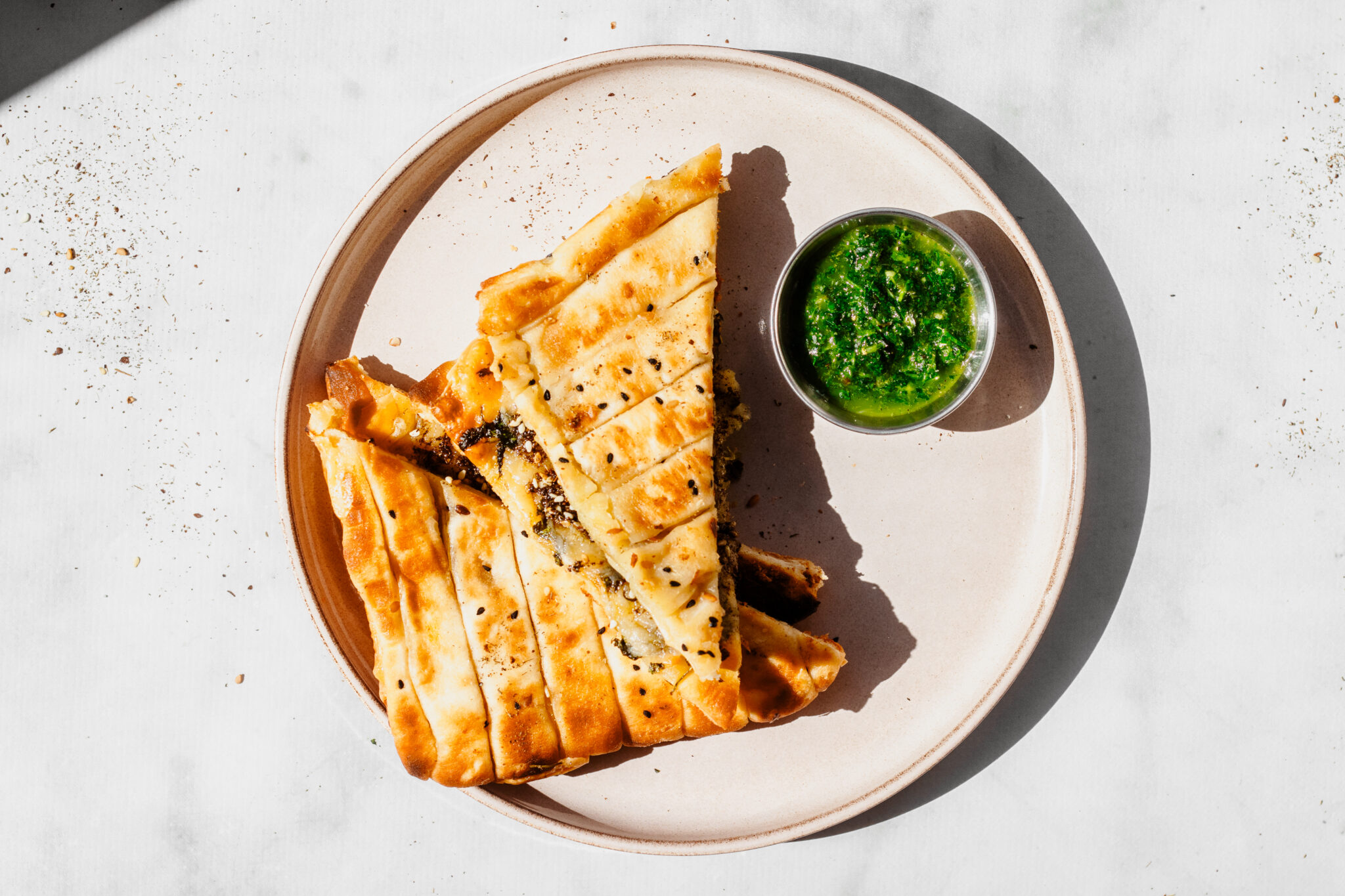 Flatbread tosti met mozzarella