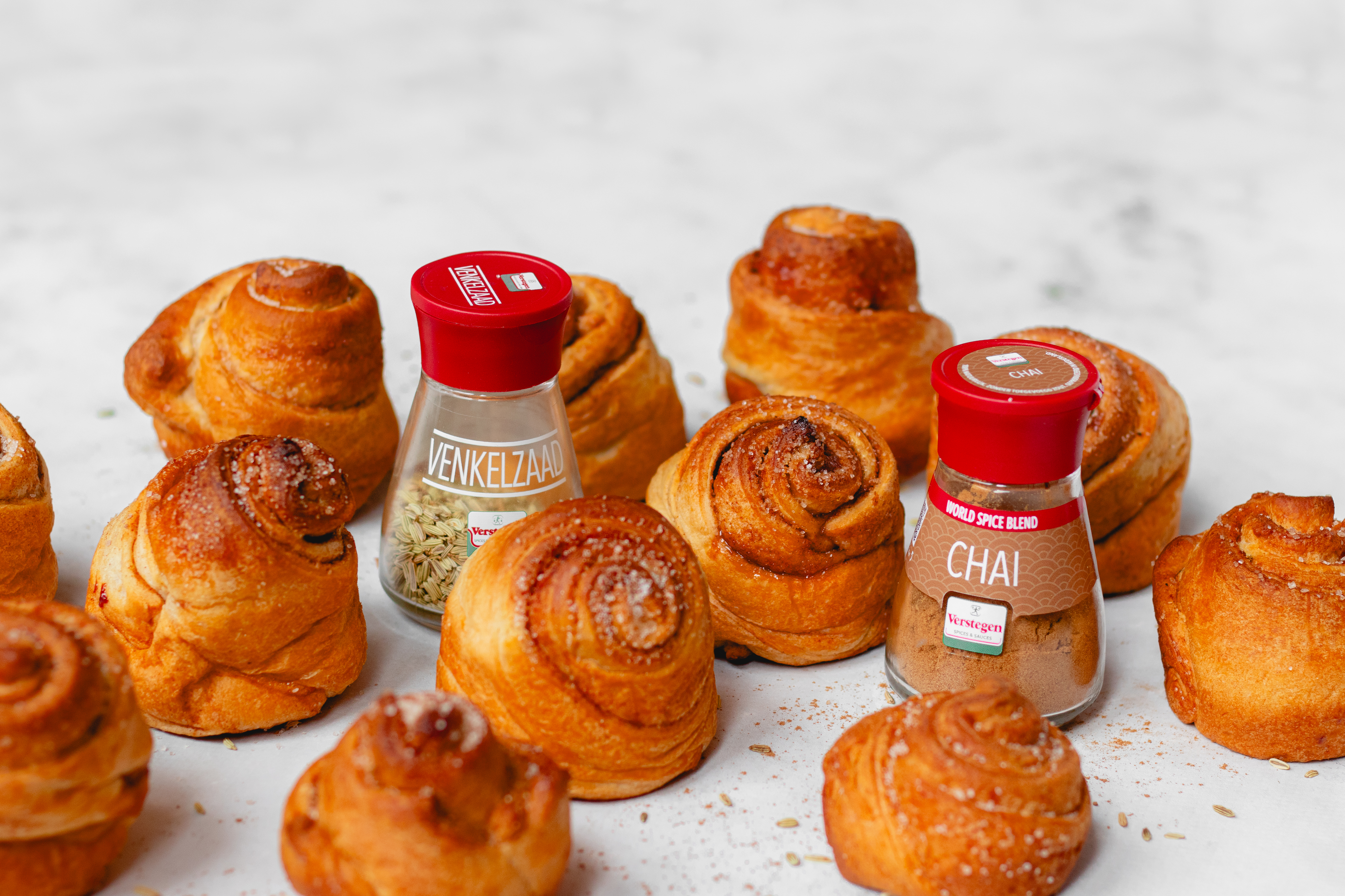 Chai cruffins met croissantdeeg